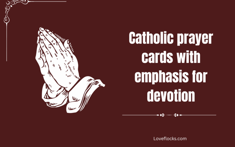 Catholic prayer cards with emphasis for devotion