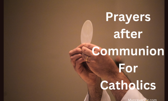 Prayers after Communion For Catholics