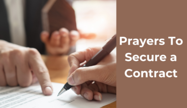 Prayers To Secure a Contract