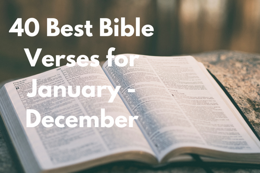 40 Best Bible Verses for January - December