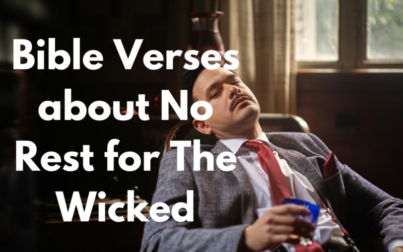 Bible Verses about No Rest for The Wicked