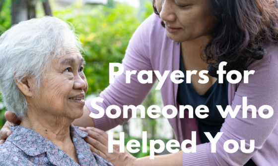 Prayers for Someone who Helped You
