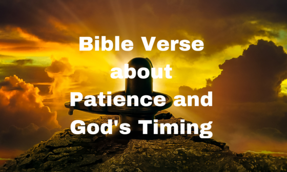 Bible Verse about Patience and God's Timing