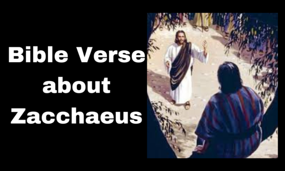 Bible Verse about Zacchaeus