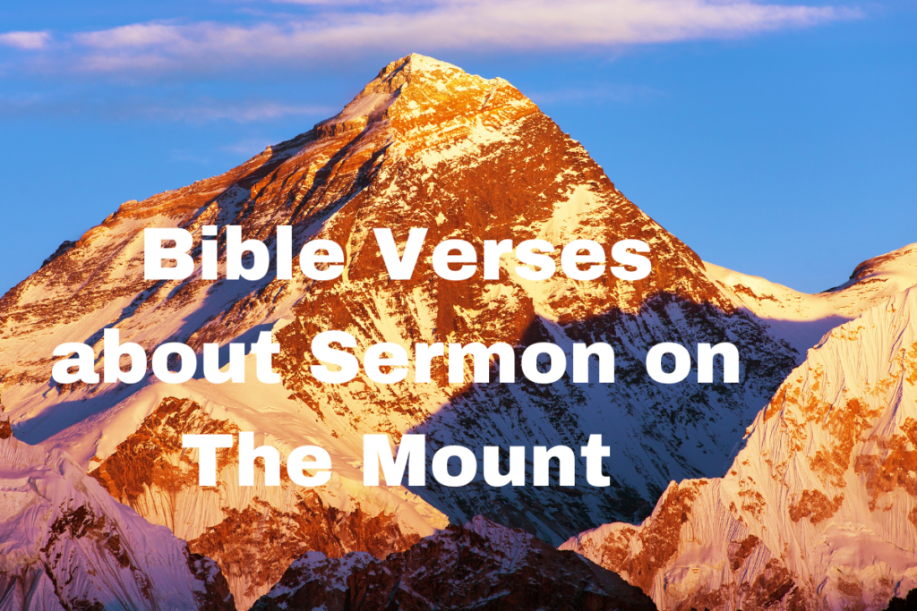 Bible Verses about Sermon on The Mount