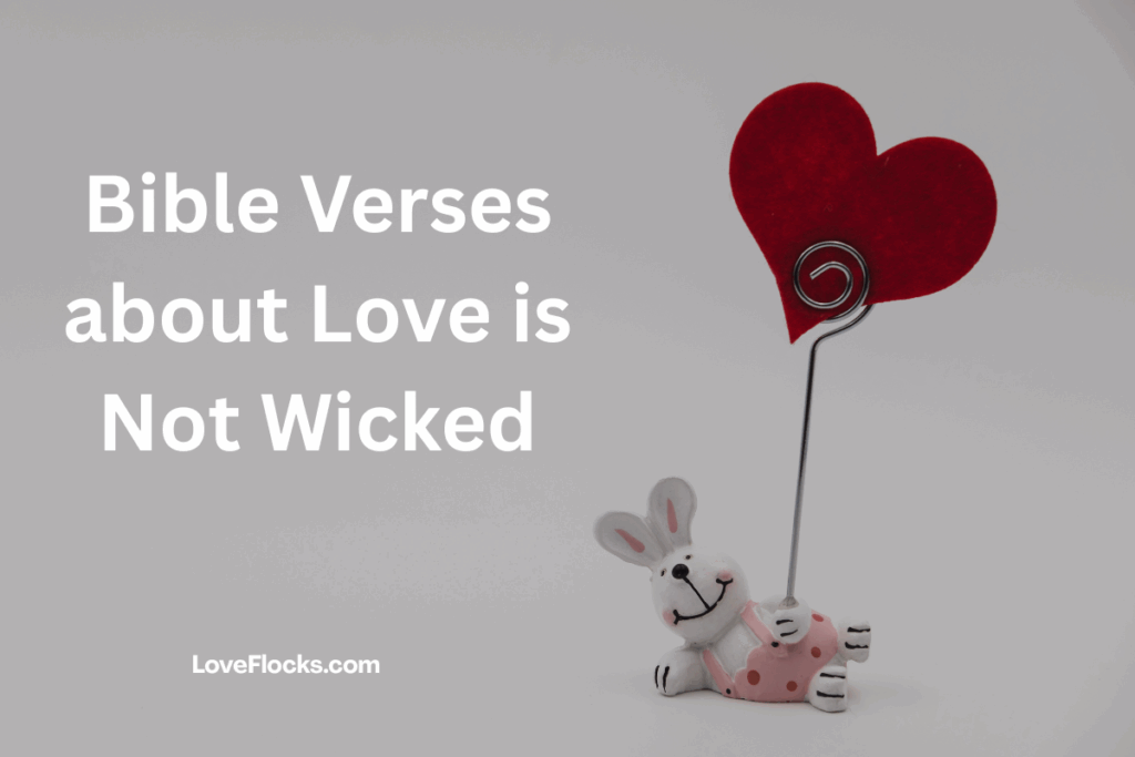 Bible Verses about Love is Not Wicked