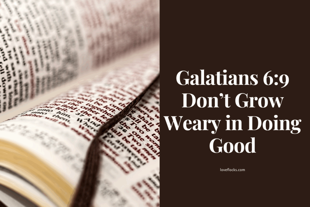 Galatians 6:9 Don’t Grow Weary in Doing Good
