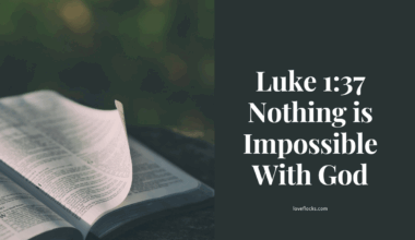 Luke 1:37 Nothing is Impossible With God