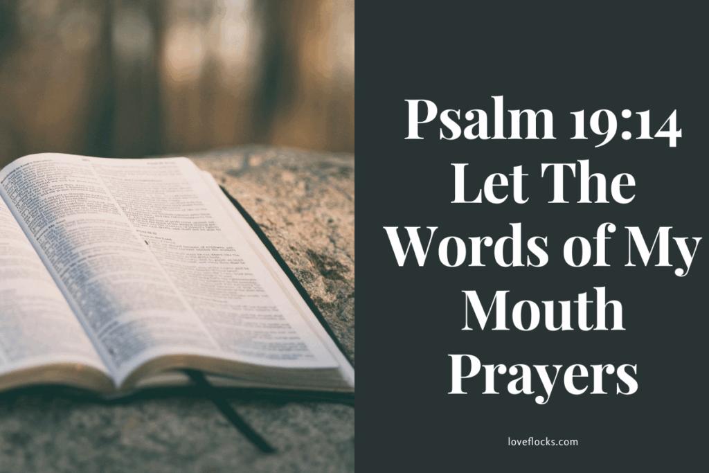 Psalm 19:14 Let The Words of My Mouth Be Prayers
