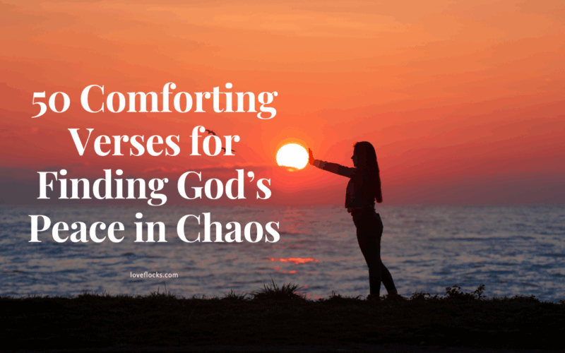 Woman standing in stillness on a mountain at dawn, experiencing God’s peace in the midst of chaos