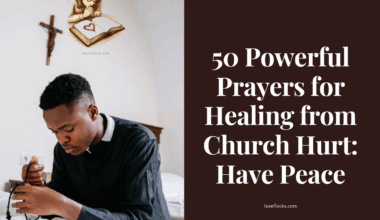 A young man kneeling in prayers