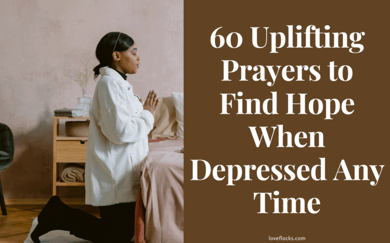 A person kneeling in prayer under a soft sunrise, symbolizing hope rising through depression