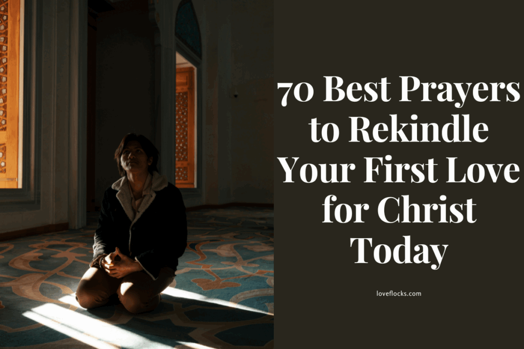 A believer kneeling in prayer under soft morning light
