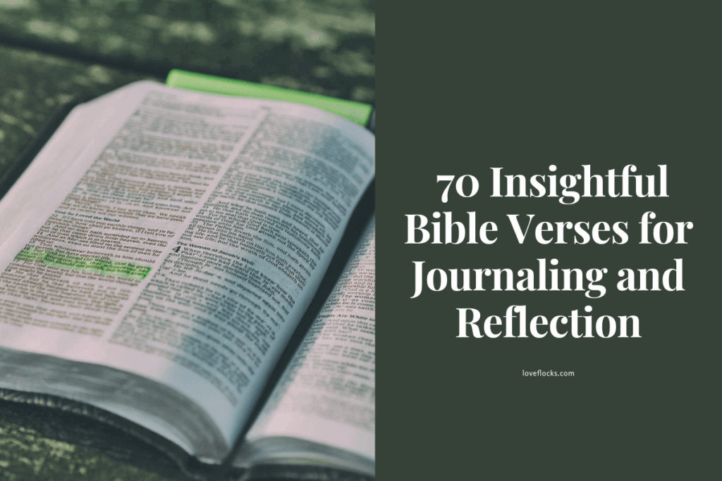 70 Insightful Bible Verses for Journaling and Reflection