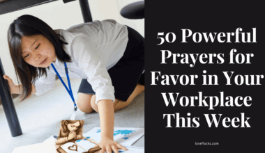 A Christian professional praying at their desk, seeking God’s favor in the workplace.