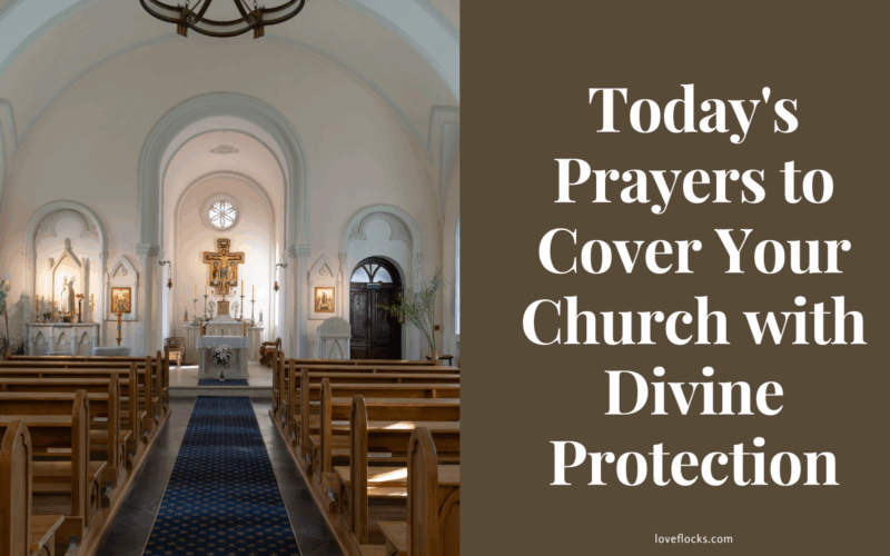 A church covered in light, symbolizing divine protection through prayer