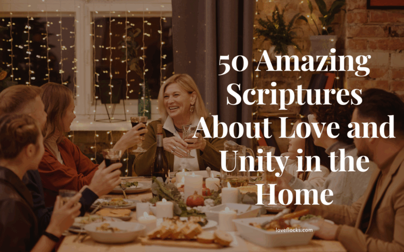 A joyful family holding hands around a dinner table, laughing and praying together