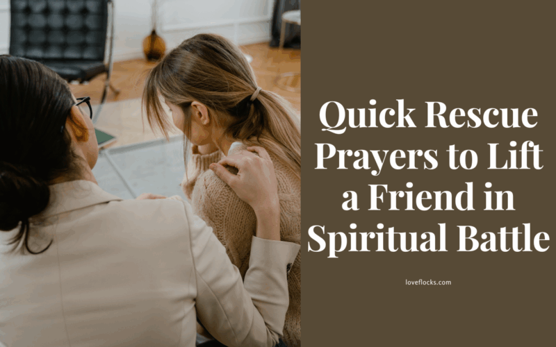 A person kneeling in prayer with their hand on a friend’s shoulder