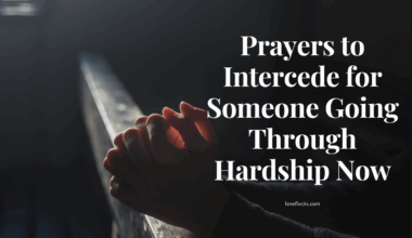 A person quietly praying for a loved one in distress, hands folded in deep intercession