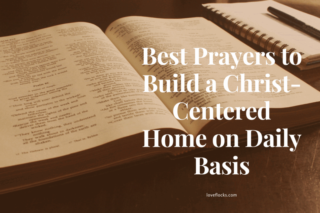 A peaceful Christian home with an open Bible on a table
