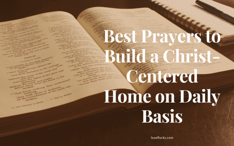 A peaceful Christian home with an open Bible on a table