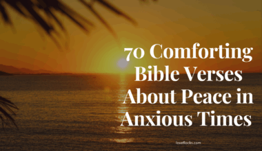 Bible verses about peace in anxious times with sunrise background