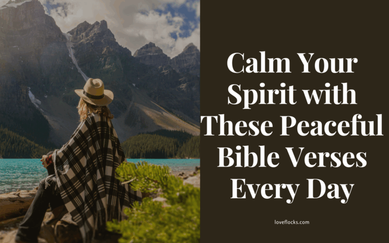 A peaceful mountain lake at sunrise representing calmness and stillness from God's Word.