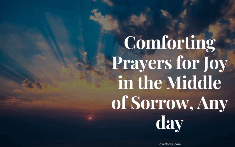 A hopeful sunrise breaking through a dark cloudy sky, symbolizing joy in sorrow.