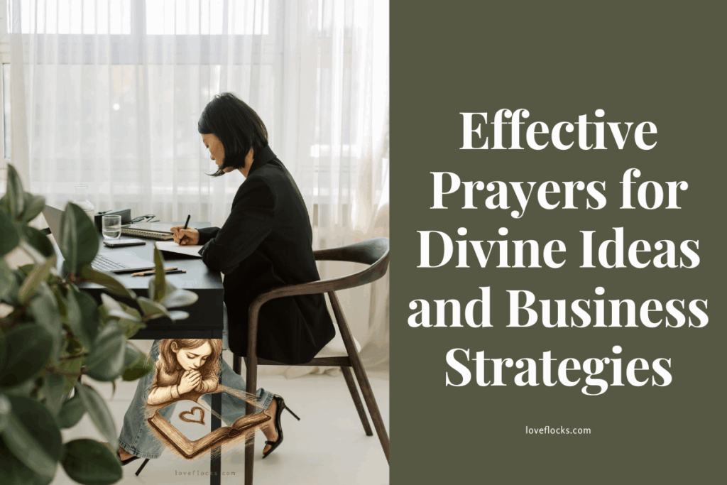 An entrepreneur praying at a desk with a Bible, journal and a laptop.