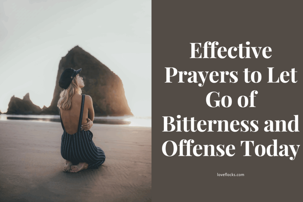 A person kneeling in prayer beside a the ocean at sunset