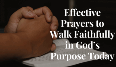 Open Bible and journal with hands folded in deep prayer