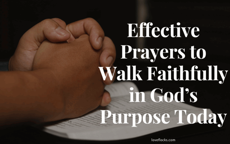 Open Bible and journal with hands folded in deep prayer