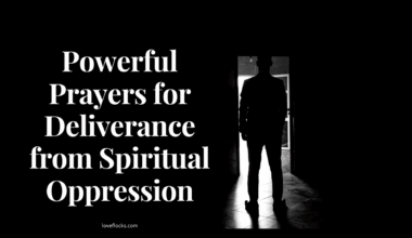 Person standing in light breaking through darkness, symbolizing spiritual deliverance