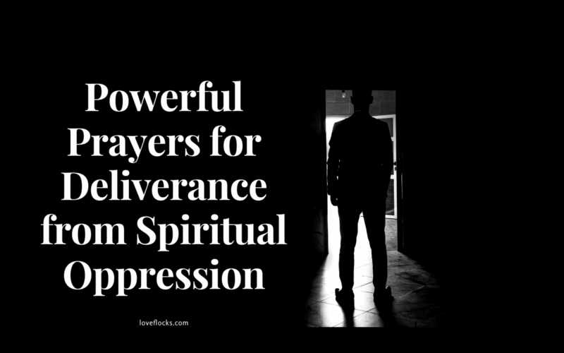 Person standing in light breaking through darkness, symbolizing spiritual deliverance