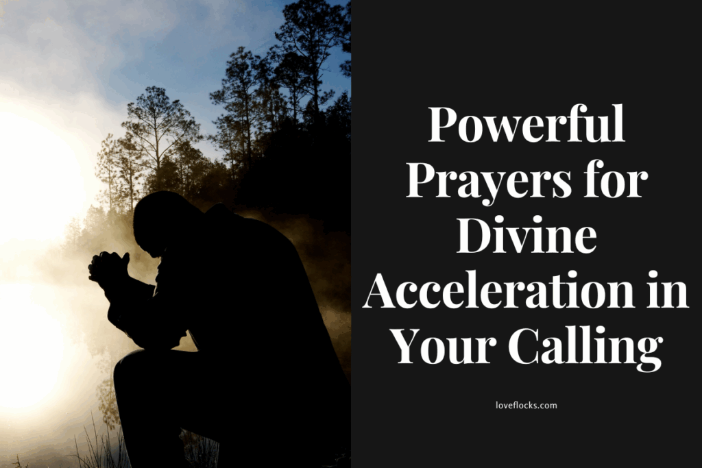  A believer praying fervently under an open heaven