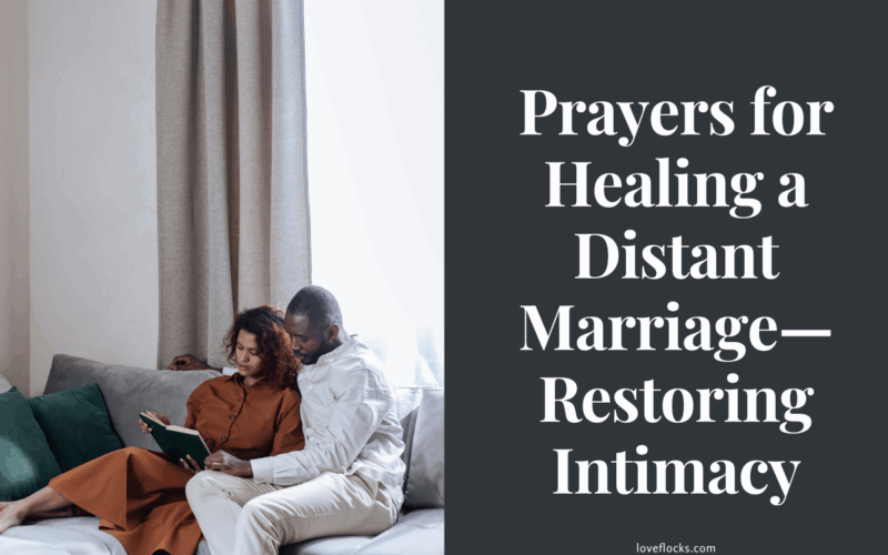 Couple praying together to restore love and healing in a distant marriage