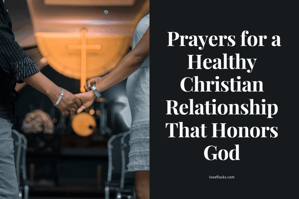 A young Christian couple praying together while holding hand