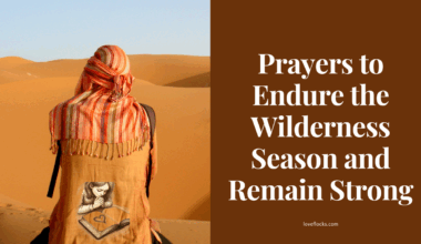 A person praying in a quiet desert landscape during a wilderness season of life