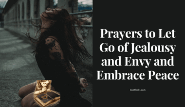 A girl kneeling in prayer, releasing jealousy.