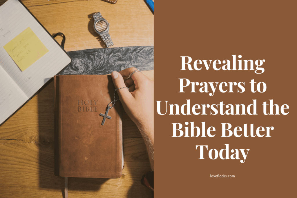A believer seated at a small wooden table, Bible open with handwritten notes