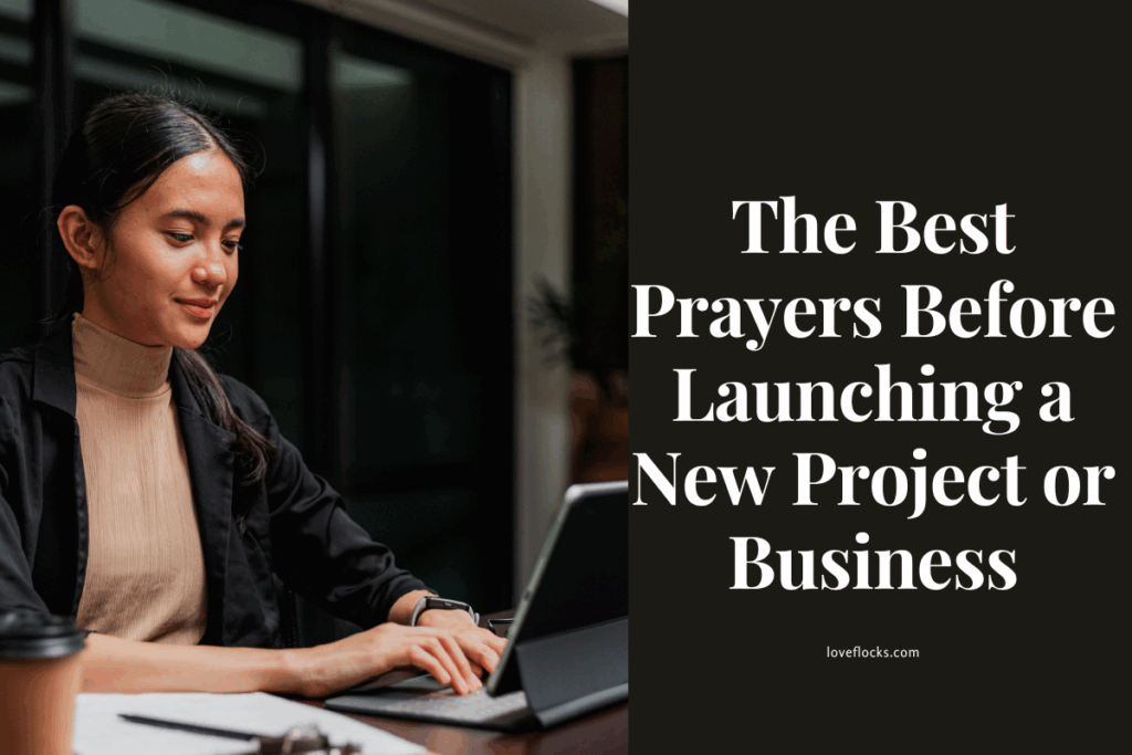 A Christian entrepreneur over a laptop and journal before launching a new business