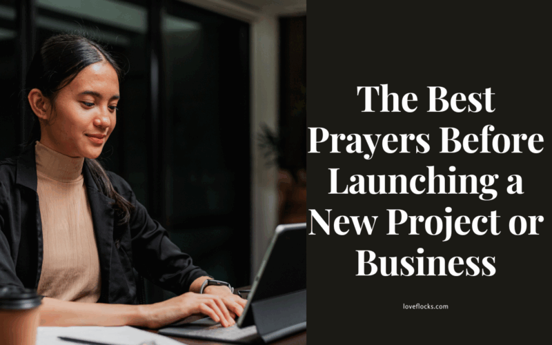 A Christian entrepreneur over a laptop and journal before launching a new business