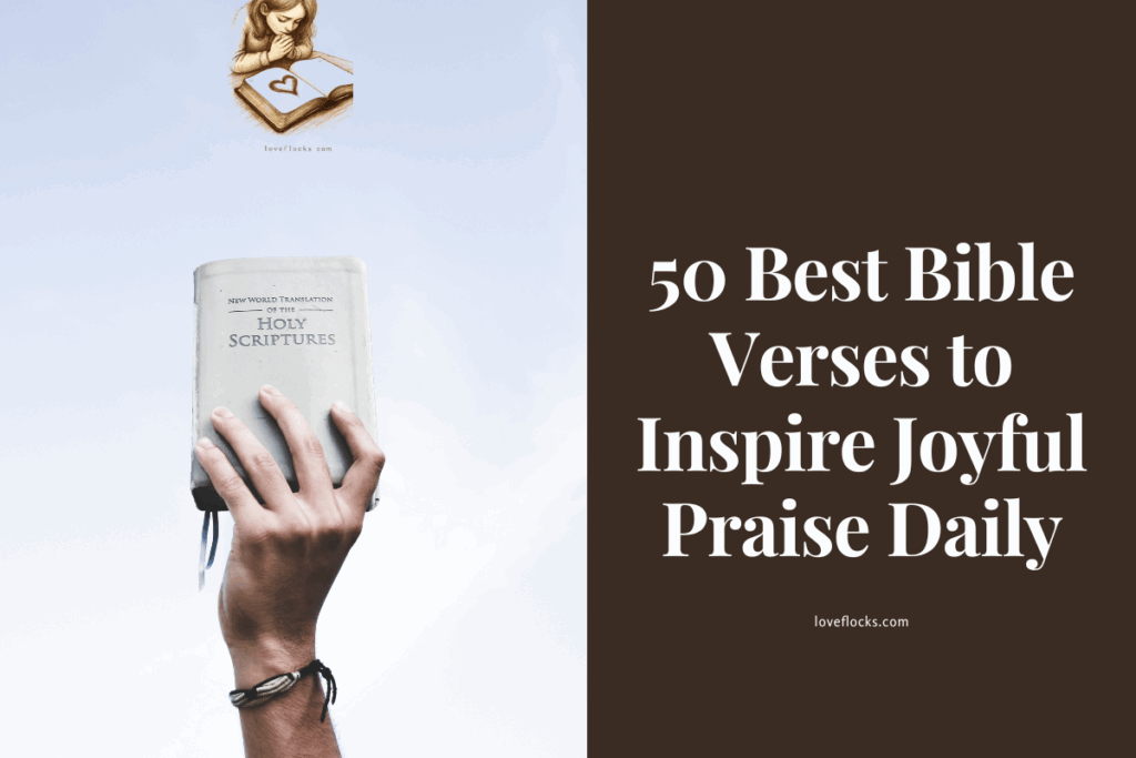 The holy Bible lifted up in praise to God.