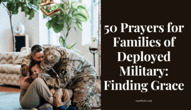 A military family praying together showing massive love.