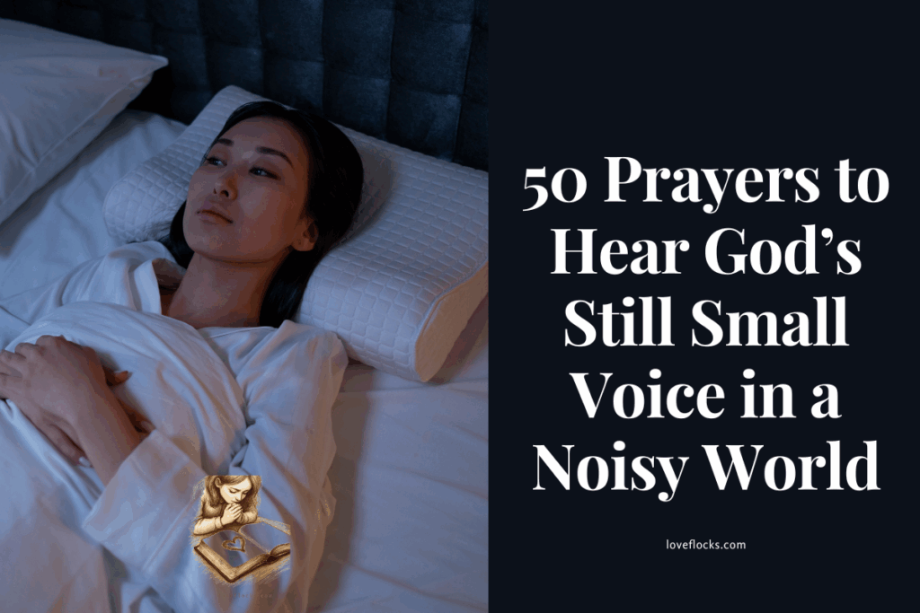 A lady on the bed meditating and being still.