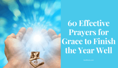 hands lifted to heaven to receive God's grace to finish the year