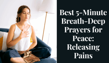 A lady put her right hand on her chest releasing hurts and enjoying peace.
