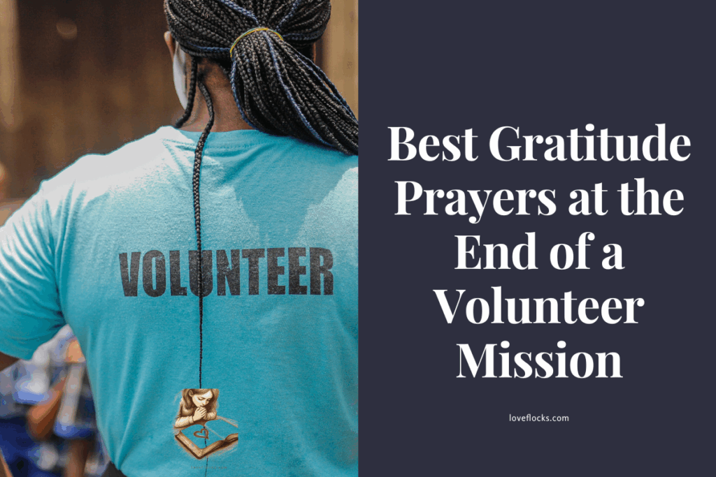 A lady standing on duty at a volunteer mission.