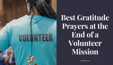 A lady standing on duty at a volunteer mission.
