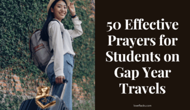 A schoolgirl on a trip, with a happy gesture